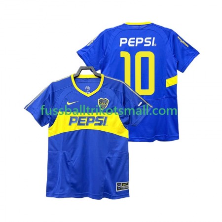 Fußballtrikots CA Boca Juniors PEPSI 10 2003 2004 Retro Kurzarm Heimtrikotsatz kaufen